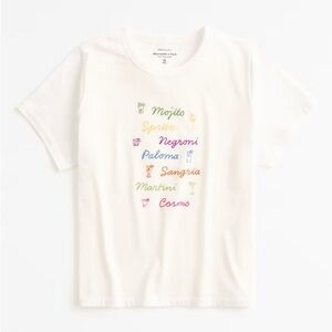 Abercrombie & Fitch Women’s Short Sleeve Drinks Graphic Skimming Tee